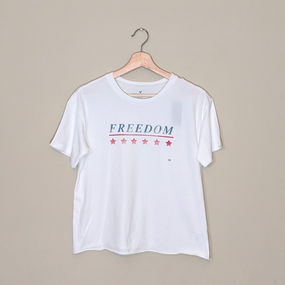 American Eagle Outfitters Tops - NWT AMERICAN EAGLE OUTFITTERS Freedom White Tee